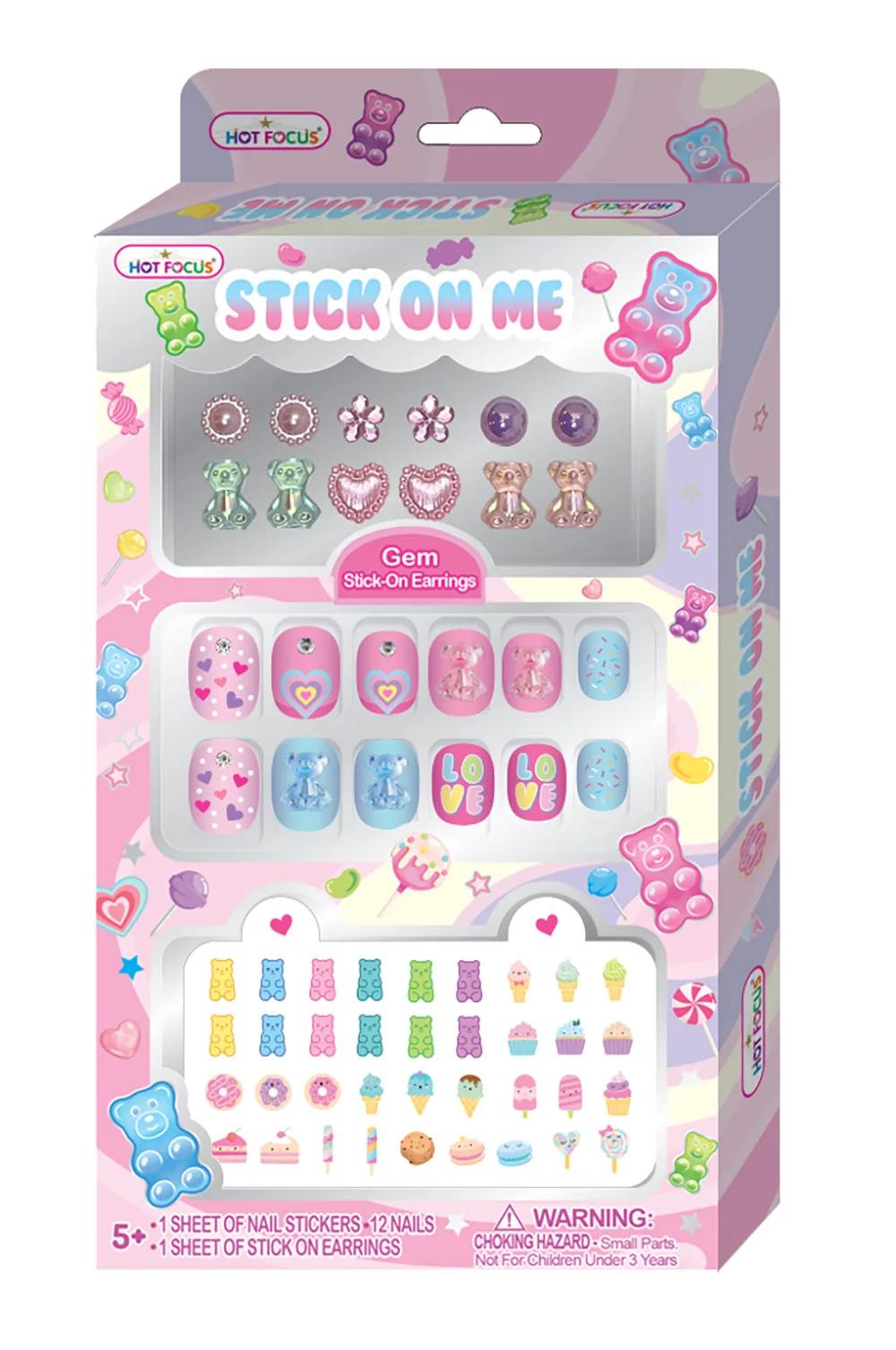 BLING熊─指甲、耳環貼片組(STICK ON ME)