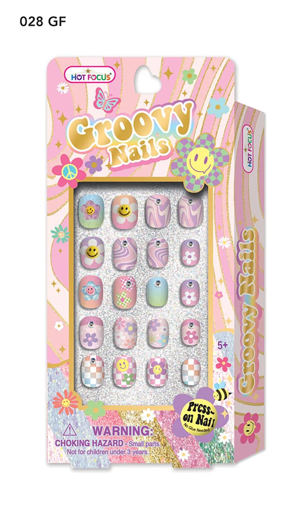 彩虹花花─3D指甲貼片(GROOVY NAILS)